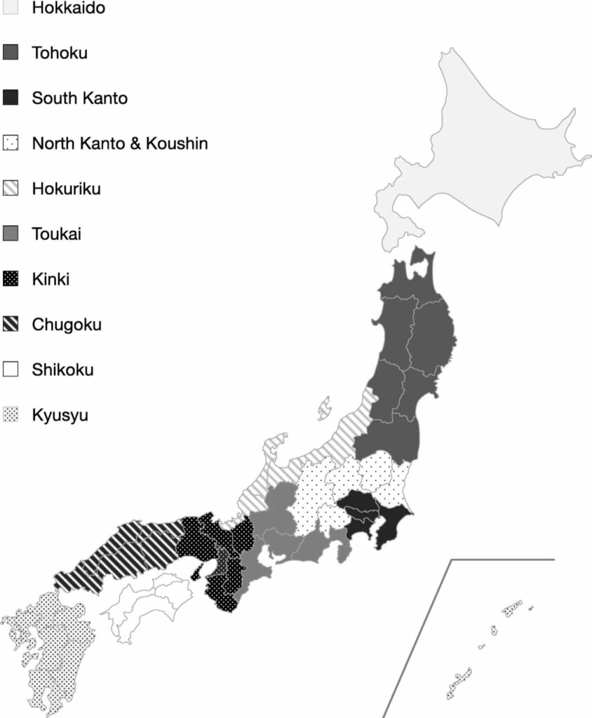 日本の10地域